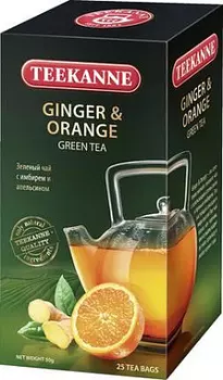 Чай зеленый Teekanne Ginger Orange зеленый мелкий с имбирем и апельсином 25 пакетиков