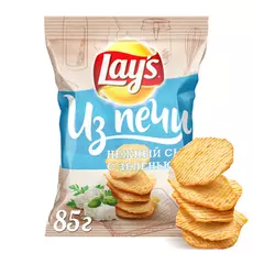 Чипсы Из печи со вкусом Нежный сыр с зеленью Lays