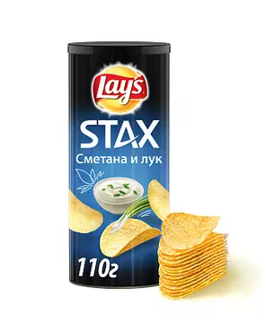 Чипсы картофельные STAX Сметана и лук Lays