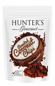 Чипсы кокосовые в темном шоколаде Hunters Gourmet