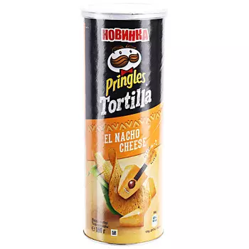 Чипсы кукурузные Tortilla со вкусом сыра начо Pringles