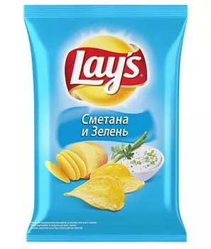 Чипсы "Lays" сметана и зелень