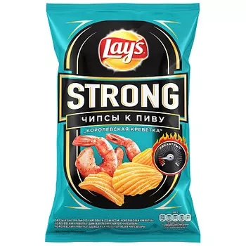 Чипсы "Lays Strong" королевская креветка