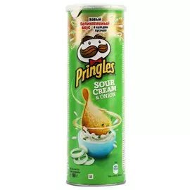 Чипсы со вкусом сметаны и лука картофельные Pringles