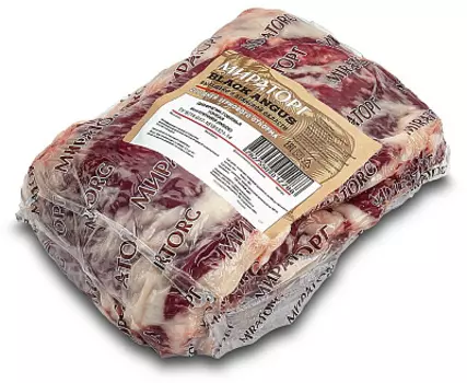 Диафрагма Тонкая внутренняя говяжья свежемороженая Black Angus Мираторг ~ 1.2 кг
