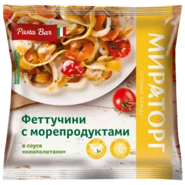 Феттучини с морепродуктами в соусе Неаполитано 400г Vитамин Мираторг
