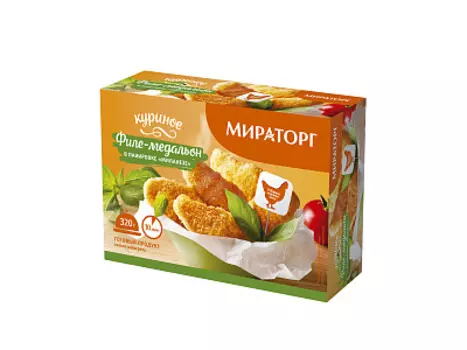 Филе-медальон куриный в панировке Миланезе Мираторг