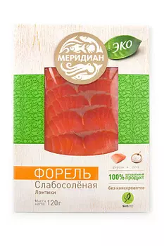Форель ломтики слабосоленая Меридиан Эко
