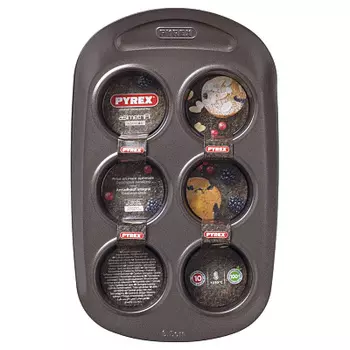 Форма д/мафинов Асиметрия Brozne 6шт Pyrex