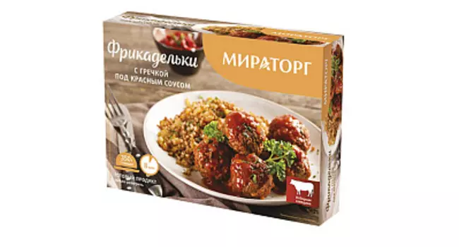 Фрикадельки с гречкой под красным соусом Мираторг