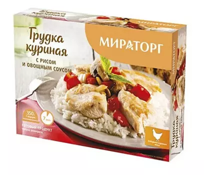 Грудка куриная с рисом и овощным соусом Мираторг