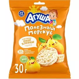 Хлебцы рисовые Груша 0.2% 30г Агуша