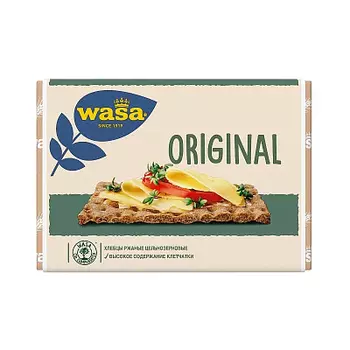 Хлебцы ржаные цельнозерновые 275г WASA