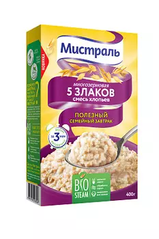 Хлопья Смесь 5 злаков Мистраль