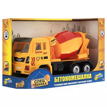 Игрушка бетономешалка. инерционная 1:18 (+3) 27.5x9.8x17.5см.ABtoys
