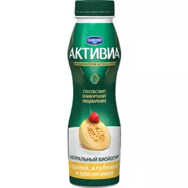 Йогурт питьевой "Активиа" дыня/земляника Danone