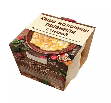 Каша молочная пшенная с тыквой Славянская трапеза