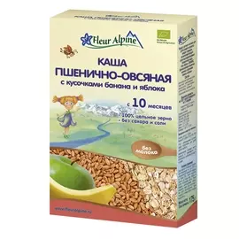 Каша Органик пшенично-овсяная с кусочками банана и яблока 10 мес. Fleur Alpine