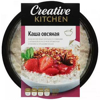 Каша овсяная с клубничным наполнителем Creative Kitchen