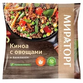 Киноа с овощами и базиликом