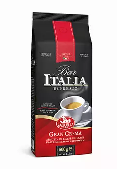 Кофе в зернах BAR ITALIA GRAN CREMA SAQUELLA