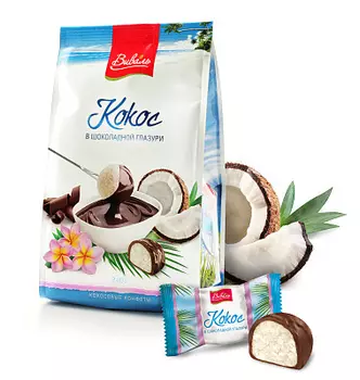 Кокосовая стружка в шоколадной глазури Виваль