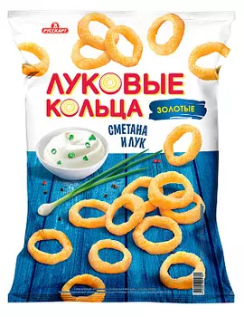 Кольца луковые Золотые вкус лука и сметаны Русскарт
