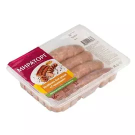Колбаски куриные для гриля с чесноком 400г Мираторг