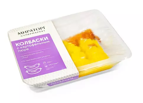 Колбаски с картофельным пюре