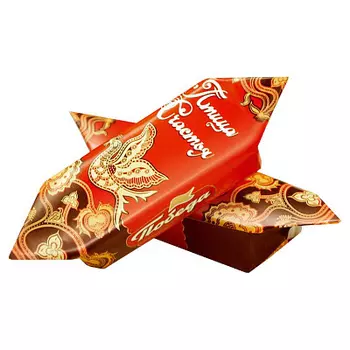 Конфета Птица счастья вафельные с начинкой из тертого миндаля в сливочном шоколаде вес Победа