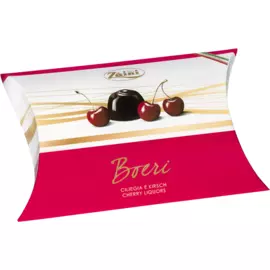 Конфеты из темного шоколада с начинкой пралине/вишня в ликере Boeri Zaini