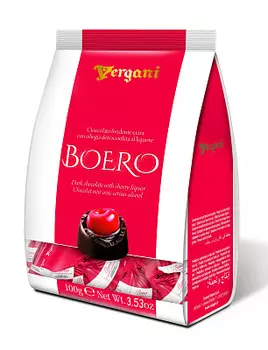 Конфеты из темного шоколада с вишней в ликере Secondo Vergani Spa