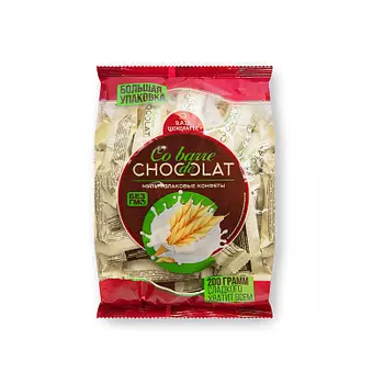 Конфеты мультизлаковые с белой глазурью Co barre de CHOCOLAT В.А.Ш. Шоколатье+