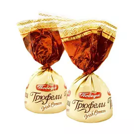 Конфеты Трюфель шоколадные с ликером Айриш крем вес Победа