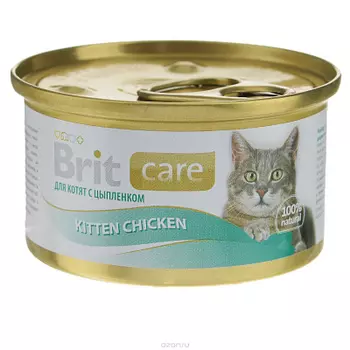 Консервы для котят цыпленок Brit Care