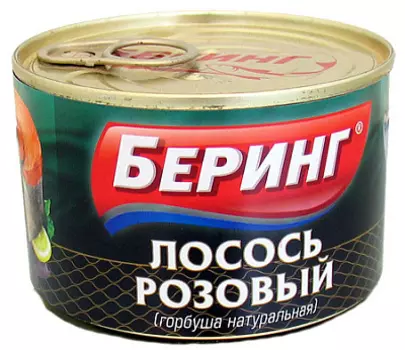 Консервы рыбные Лосось розовый Беринг