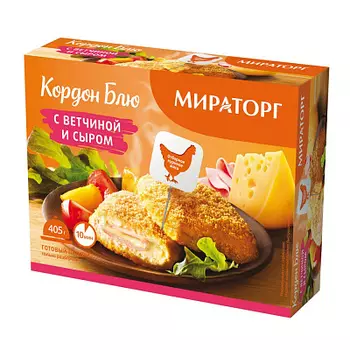 Кордон блю с ветчиной и сыром 400г Мираторг