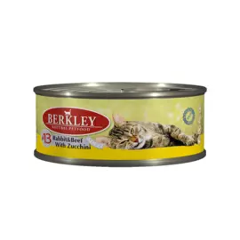 Корм для взрослых кошек кролик/говядина с цукини Berkley