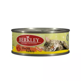 Корм для взрослых кошек утка с индейкой Berkley