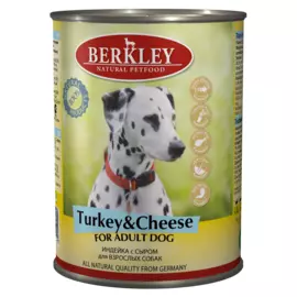 Корм для взрослых собак индейка с сыром Berkley