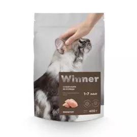 Корм сухой из курицы для стерилизованных кошек 400г Winner Мираторг