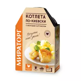 Котлета по-киевски с молодым картофелем в сливочном соусе 260 г Мираторг