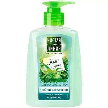 Крем-мыло мягкое двойное увлажнение Чистая Линия