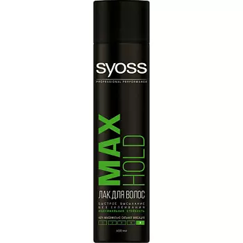 Лак для волос максимально сильная фиксация Max hold Syoss