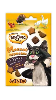 Лакомство для кошек Мясной карнавал утка/индейка/курица Мнямс