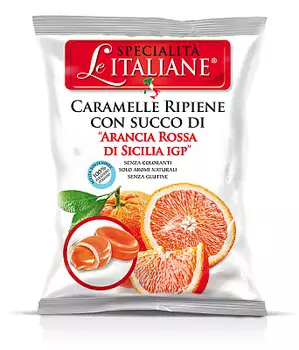 Леденцы с начинкой из красного сицилийского апельсина Serra