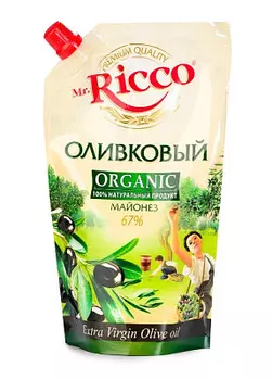 Майонез Оливковый 67% 400мл дой-пак Mr.Ricco