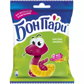 Мармелад жевательный Кислые Змейки Бон Пари