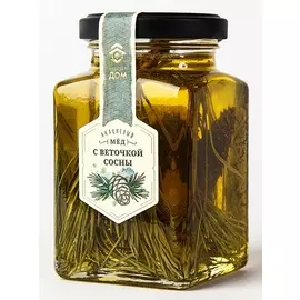 Мед акациевый с веточкой сосны Медовый дом