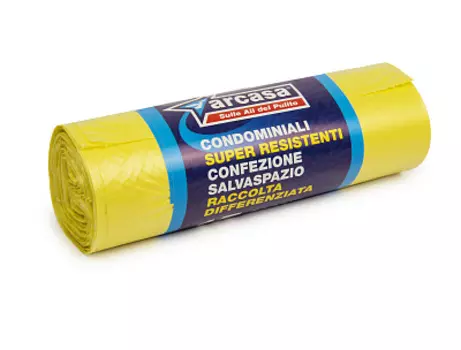 Мешки Arcasa для мусора желтые 50л 15 шт